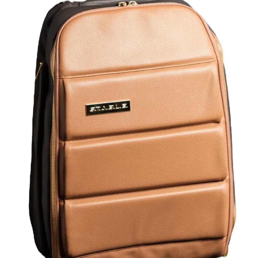 S.T.A.B.L.E. Tan Backpack Leather Designer Laptop Travel Bag Unisex One Size